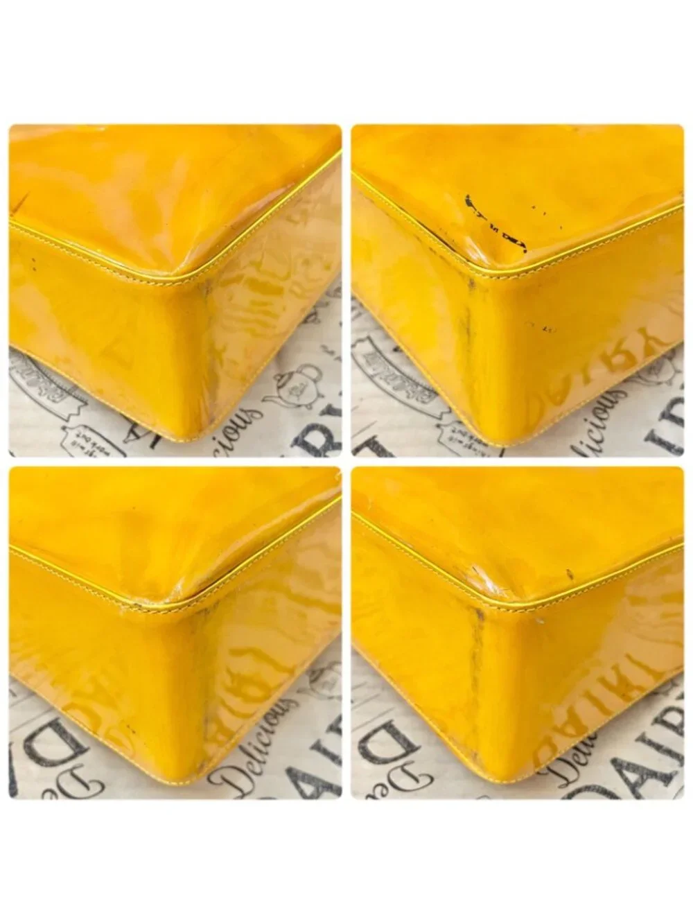 Chanel Tote Vintage Enamel Yellow